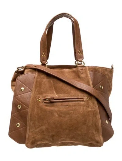 Pre-owned Jérôme Dreyfuss Suede Tote In Brown