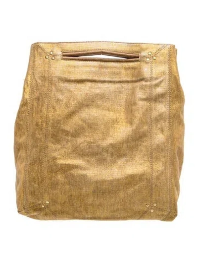 Pre-owned Jérôme Dreyfuss Tote In Gold/metallic