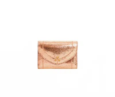 Jérôme Dreyfuss Women's Helmut Pm Wallet In Lame Rose Gold In Brown