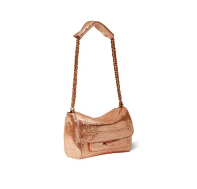 Jérôme Dreyfuss Women's Lulu Bag In Lame Rose Gold In Pink