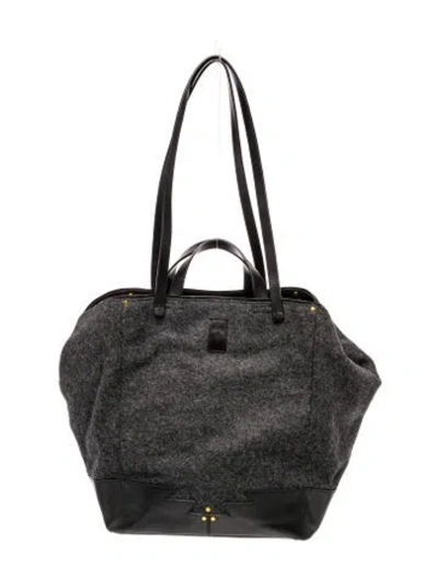 Pre-owned Jérôme Dreyfuss Wool Top Handle Bag In Black