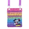 Jerry Leigh Disney Mickey And Minnie Mouse Rainbow Passport Crossbody Bag In Multi