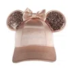 Jerry Leigh Disney Women's Minnie Mouse Baseball Cap With 3d Bling Ears In Pink