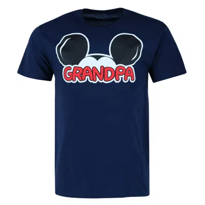 Jerry Leigh Men's Big And Tall Mickey Mouse Grandpa Family T-shirt In Blue
