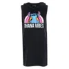 Jerry Leigh Women's Ohana Vibes Stitch Sleeveless Hooded Sleep Shirt Gown In Black