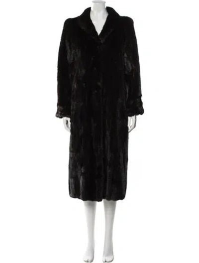 Pre-owned Jerry Sorbara Furs Faux Fur Coat In Black