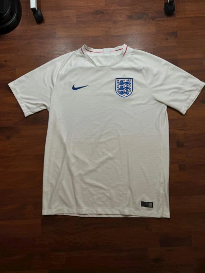 Pre-owned Jersey X Nike England 2016 2018 National Team Home Football Shirt Soccer In White