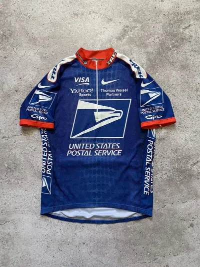 Pre-owned Jersey X Nike Postal Service Us Trek Subaru Cycling Jersey Bike In Blue