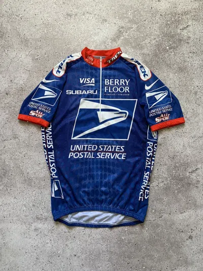 Pre-owned Jersey X Nike Usps Tour De France Lance Armstrong Team Cycling Jersey In Blue