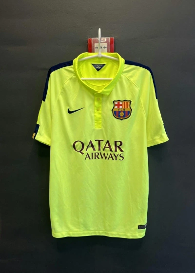 Pre-owned Jersey X Nike Vintage Nike Barcelona 2014 15 Football Shirt Soccer Jersey In Green