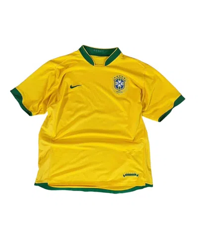 Pre-owned Jersey X Nike Y2k Nike Brazil Vintage Soccer Jersey 00's In Yellow
