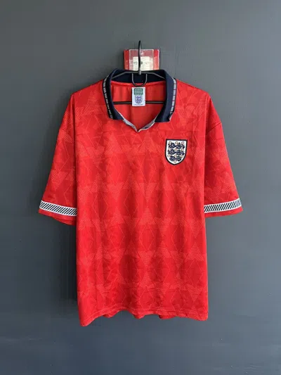 Pre-owned Jersey X Soccer Jersey Blokecore Vintage Score Draw England Team Drill Jersey In Red