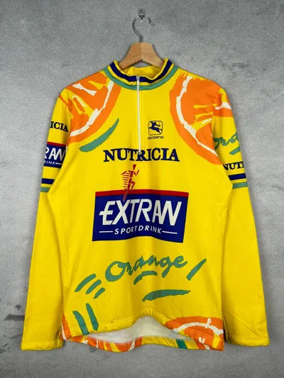 Pre-owned Jersey X Vintage Giordana Cycling Jersey Nautricia Biker In Yellow