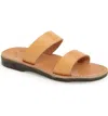 Jerusalem Sandals Aviv Rubber Slide In Tan In Multi
