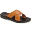 Jerusalem Sandals Elan Slide Sandal In Black / Tan In Multi