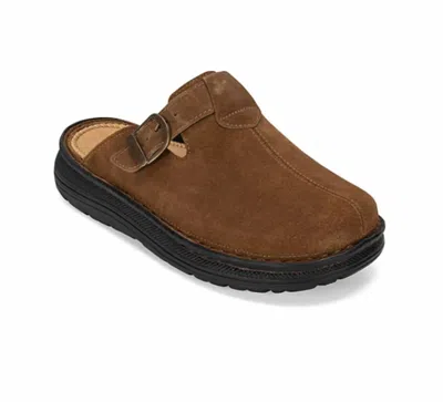 Jerusalem Sandals Women's Nomad Clogs In Honey Suede In Brown