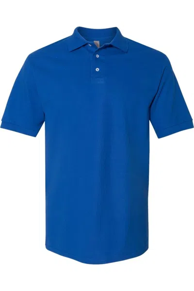 Jerzees 100% Ring-spun Cotton Piqué Polo In Blue