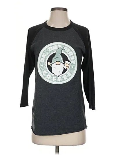 Pre-owned Jerzees 3/4 Sleeve T-shirt In Teal