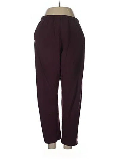 Pre-owned Jerzees Casual Pants In Burgundy