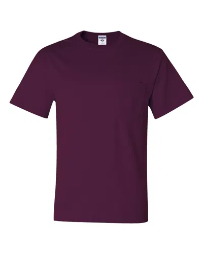 Jerzees Dri-power 50/50 Pocket T-shirt In Purple