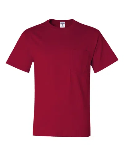 Jerzees Dri-power 50/50 Pocket T-shirt In Red