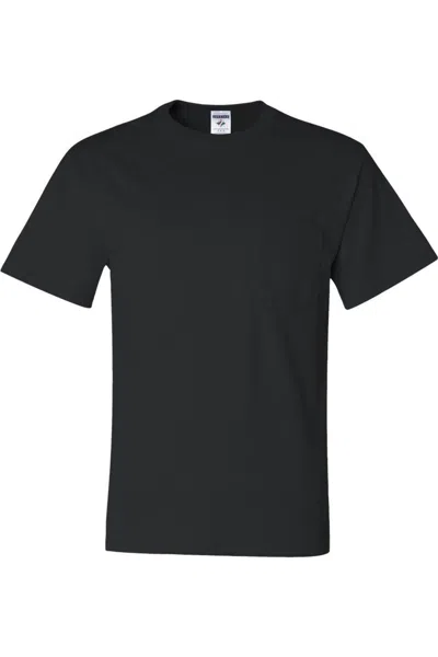 Jerzees Dri-power 50/50 T-shirt With A Pocket In Black