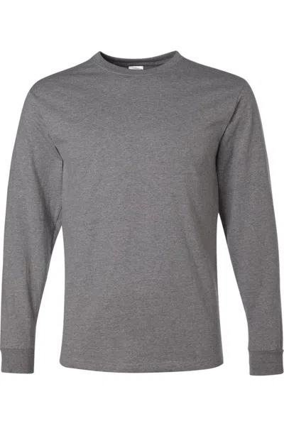Jerzees Dri-power Long Sleeve 50/50 T-shirt In Blue