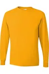 Jerzees Dri-power Long Sleeve 50/50 T-shirt In Gold