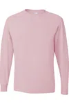 Jerzees Dri-power Long Sleeve 50/50 T-shirt In Pink