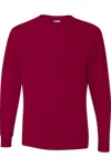 Jerzees Dri-power Long Sleeve 50/50 T-shirt In Red