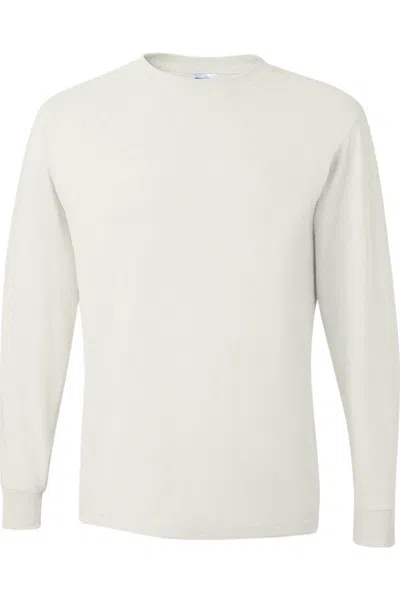 Jerzees Dri-power Long Sleeve 50/50 T-shirt In White