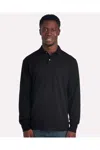 Jerzees Dri-power Long Sleeve Polo In Black