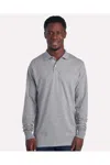 Jerzees Dri-power Long Sleeve Polo In Gray