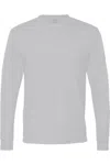Jerzees Dri-power Performance Long Sleeve T-shirt In Gray