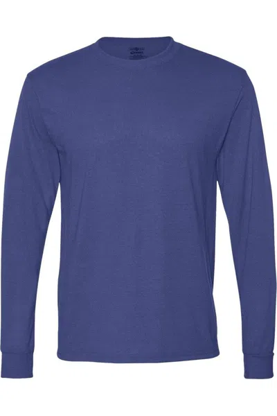 Jerzees Dri-power Performance Long Sleeve T-shirt In Purple