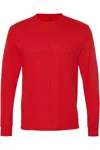 Jerzees Dri-power Performance Long Sleeve T-shirt In Red