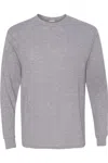 Jerzees Dri-power Performance Long Sleeve T-shirt In Gray