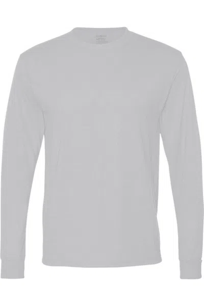 Jerzees Dri-power Performance Long Sleeve T-shirt In White