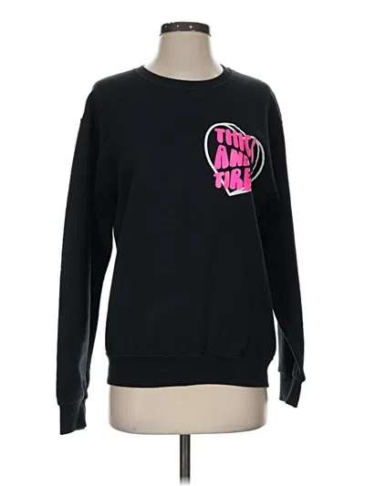 Pre-owned Jerzees Long Sleeve T-shirt In Black
