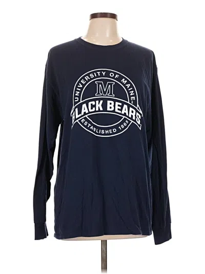 Pre-owned Jerzees Long Sleeve T-shirt In Blue