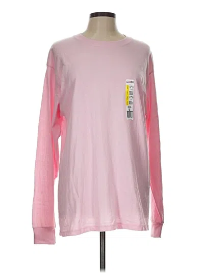 Pre-owned Jerzees Long Sleeve T-shirt In Pink