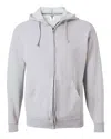 Jerzees Nublend Full-zip Hooded Sweatshirt In Grey