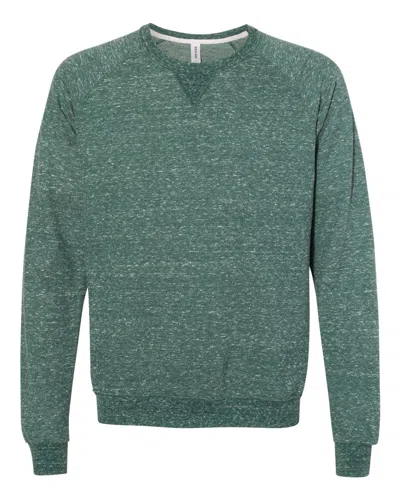 Jerzees Men's Snow Heather French Terry Crewneck Sweatshirt In Green