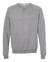 Jerzees Snow Heather French Terry Crewneck Sweatshirt In Gray