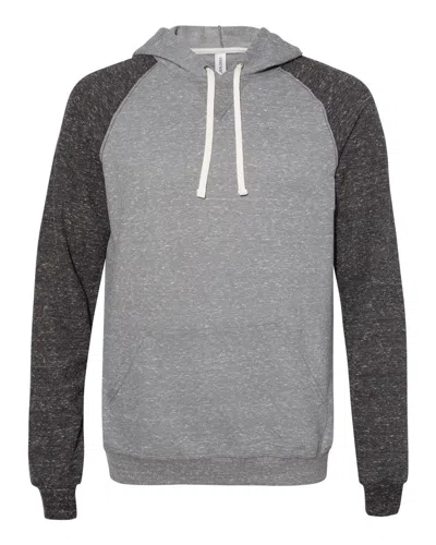 Jerzees Men's Snow Heather French Terry Raglan Hooded Sweatshirt In Multi
