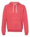 Jerzees Snow Heather French Terry Raglan Hooded Sweatshirt In Red