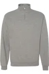 Jerzees Nublend Cadet Collar Quarter-zip Sweatshirt In Blue