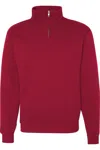 Jerzees Nublend Cadet Collar Quarter-zip Sweatshirt In Multi
