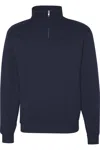 Jerzees Nublend Cadet Collar Quarter-zip Sweatshirt In Multi