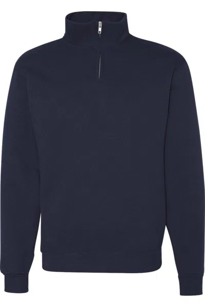 Jerzees Nublend Cadet Collar Quarter-zip Sweatshirt In Multi